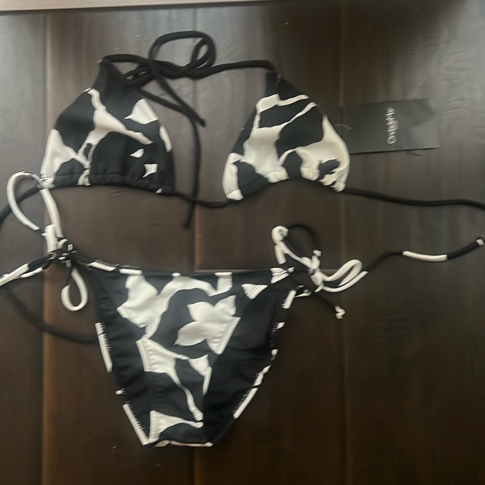 OndadeMar String Bikini BLACK/WHITE w/tags